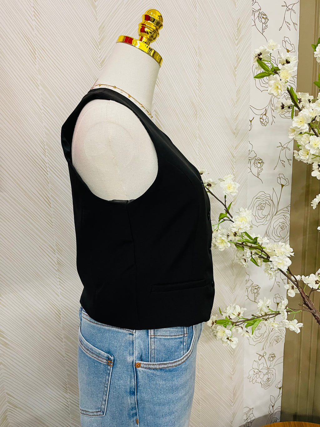 Black dressy vest