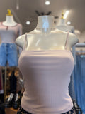 Beige Straight Neck Cami top