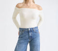 Off shoulder long sleeve top