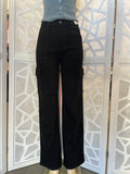 JB Blk Cargo Wide Leg W/Pocket Detail