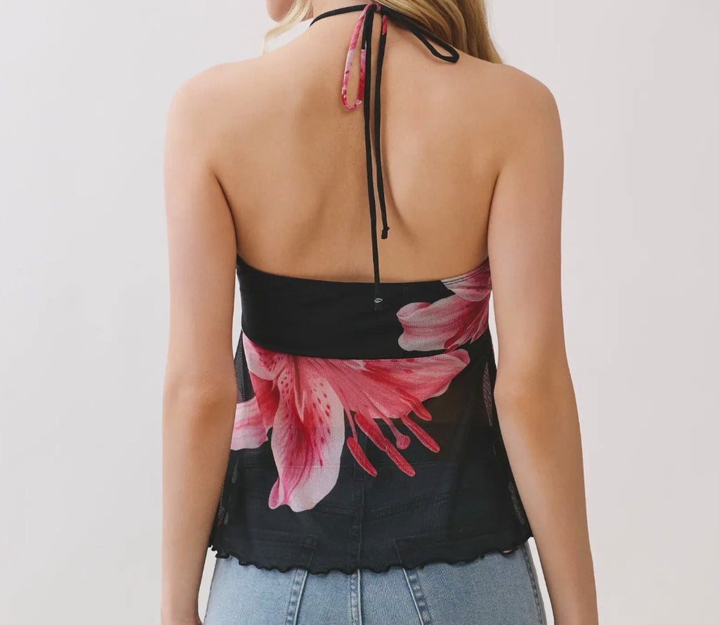 Black Bandeu Embelished Top