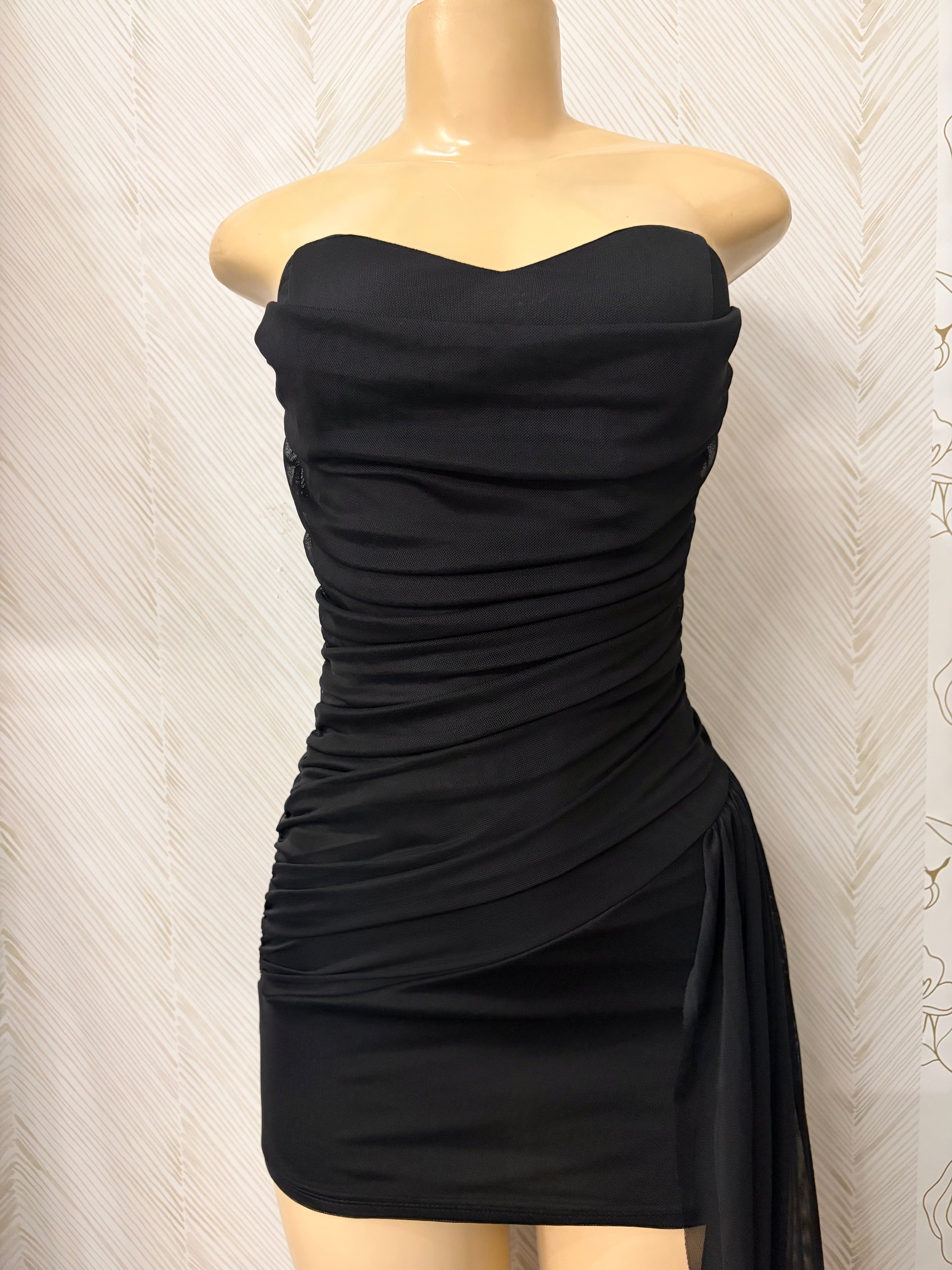 Black Mesh Cocktail Dress