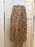 Leopard Satin Skirt