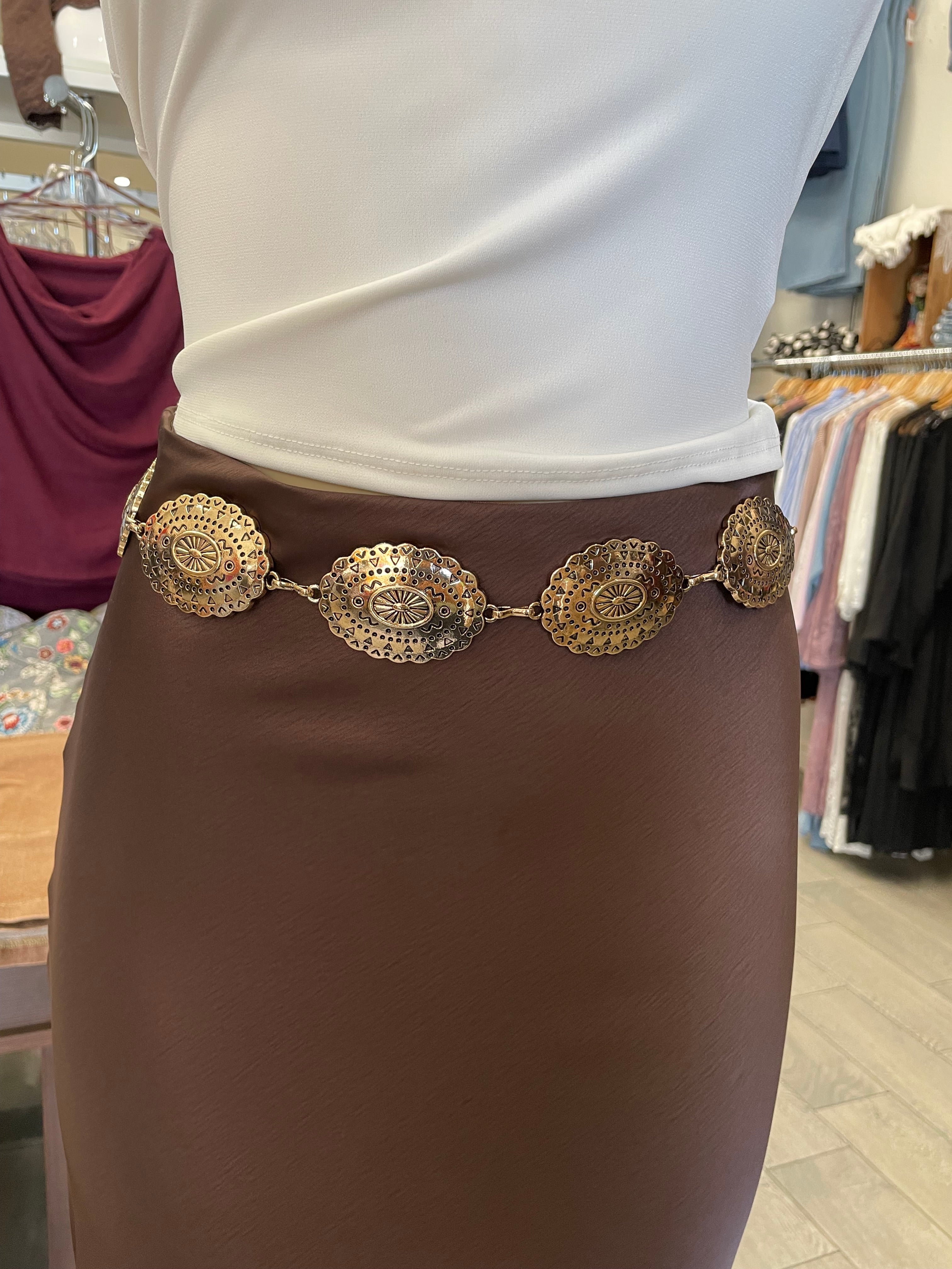 Gold color western belts