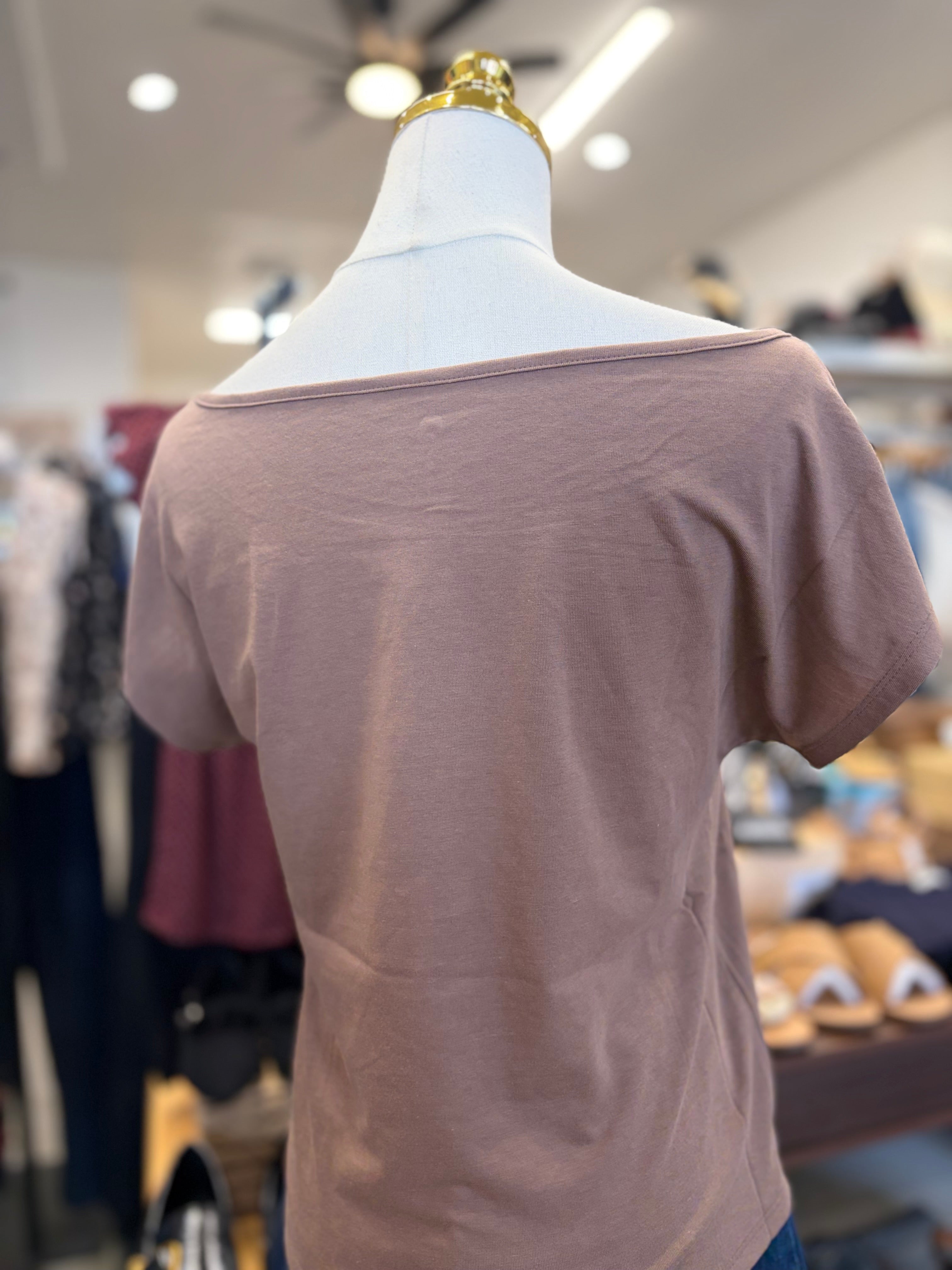 Pine Bark Off Shoulder Top