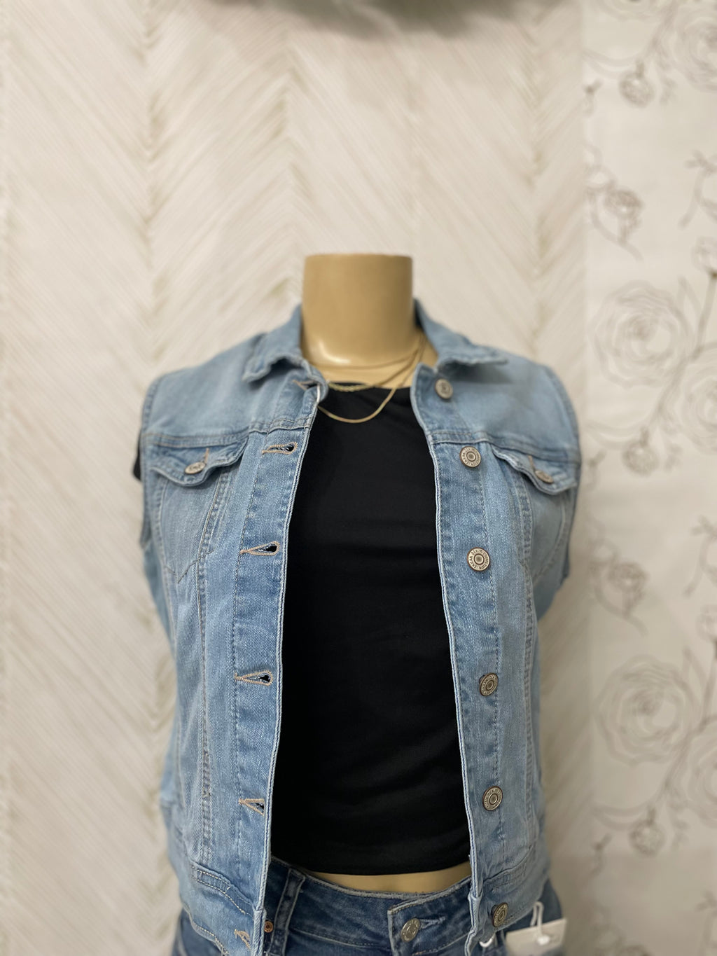 Regular fit denim Vest