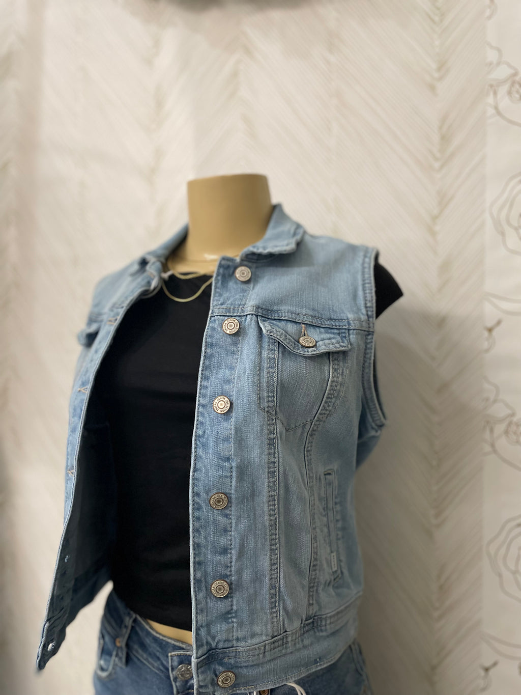 Regular fit denim Vest