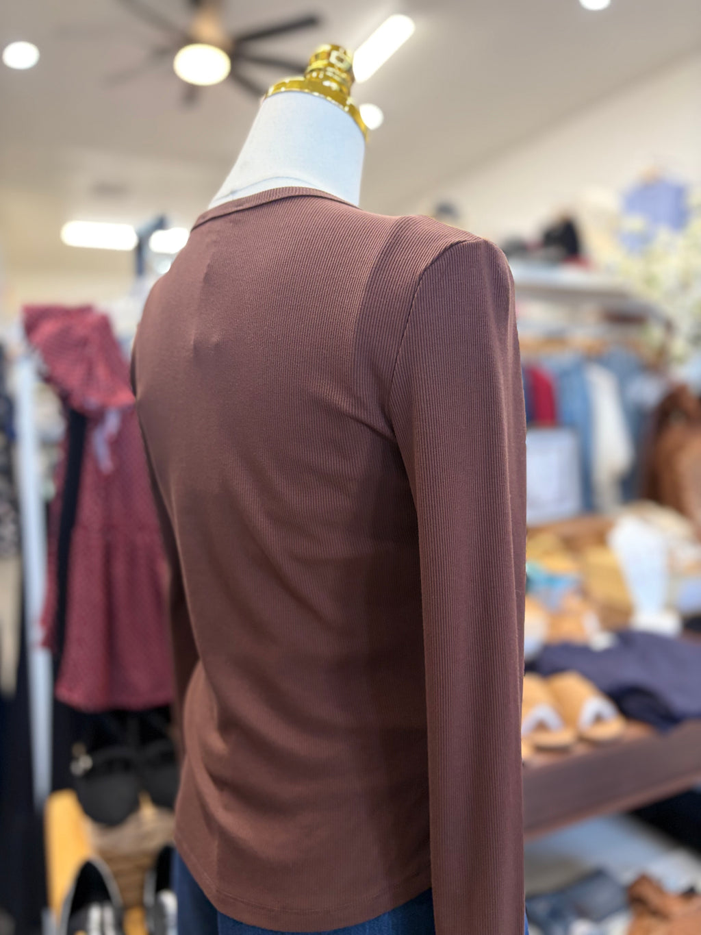 Chocolate Button Up Long Sleeve