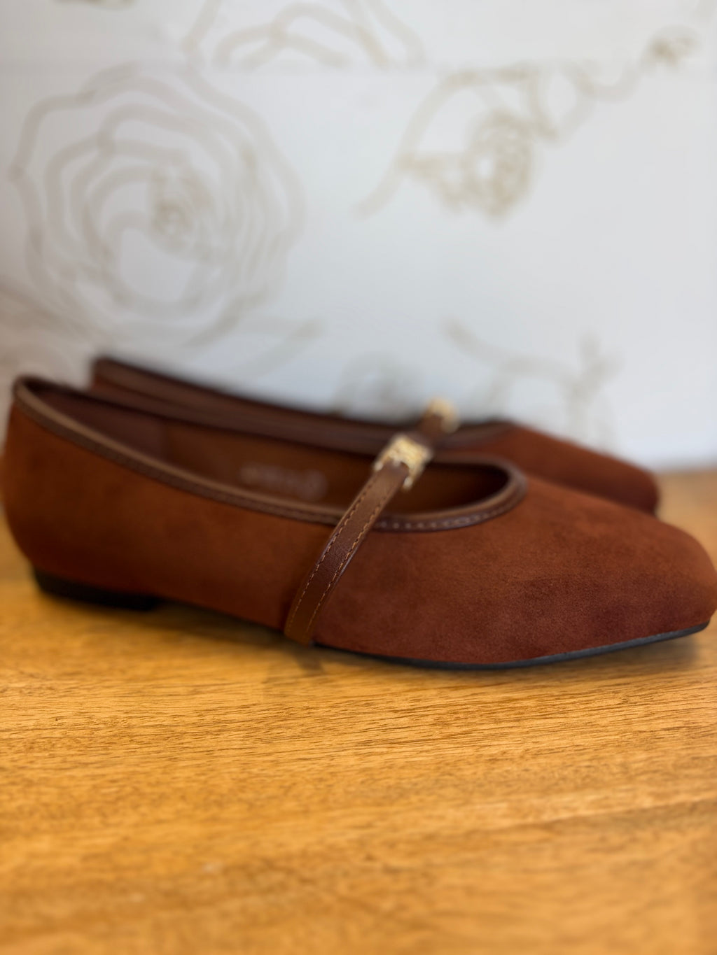 Suede mocha brown flats
