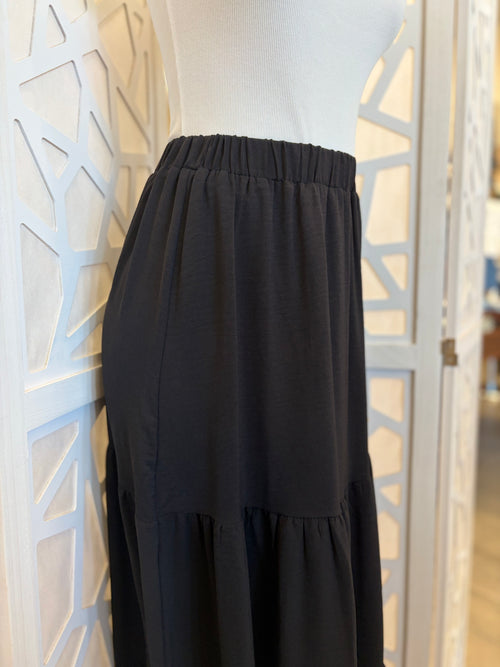 Black Boho Maxi Skirt