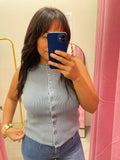 Button down tank top