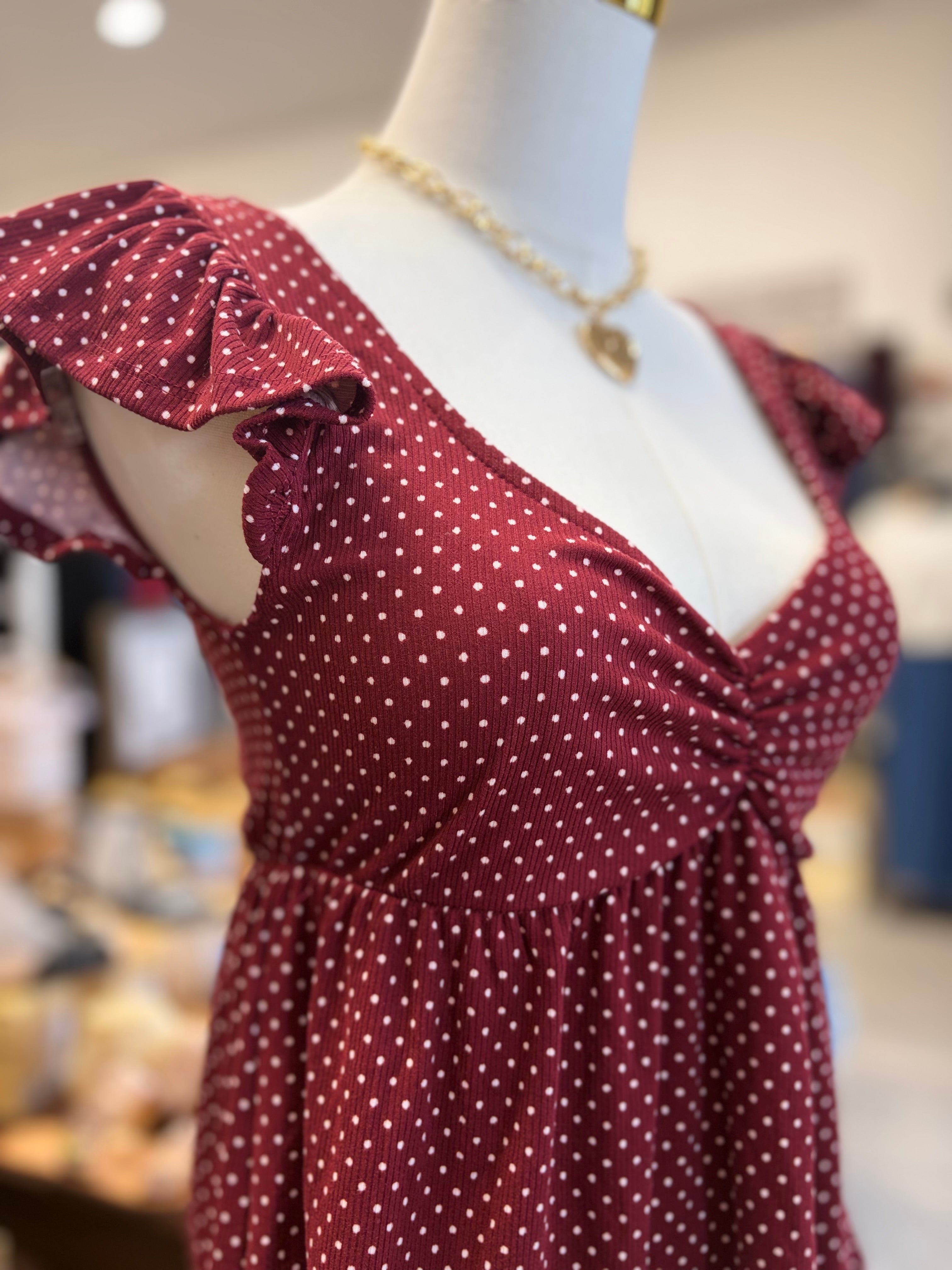 Dark Red Top with Back detail
