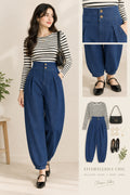 Balloon Dark Denim Pants