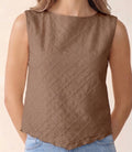 Pointelle double-layer top