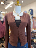 Chocolate Button Up Long Sleeve