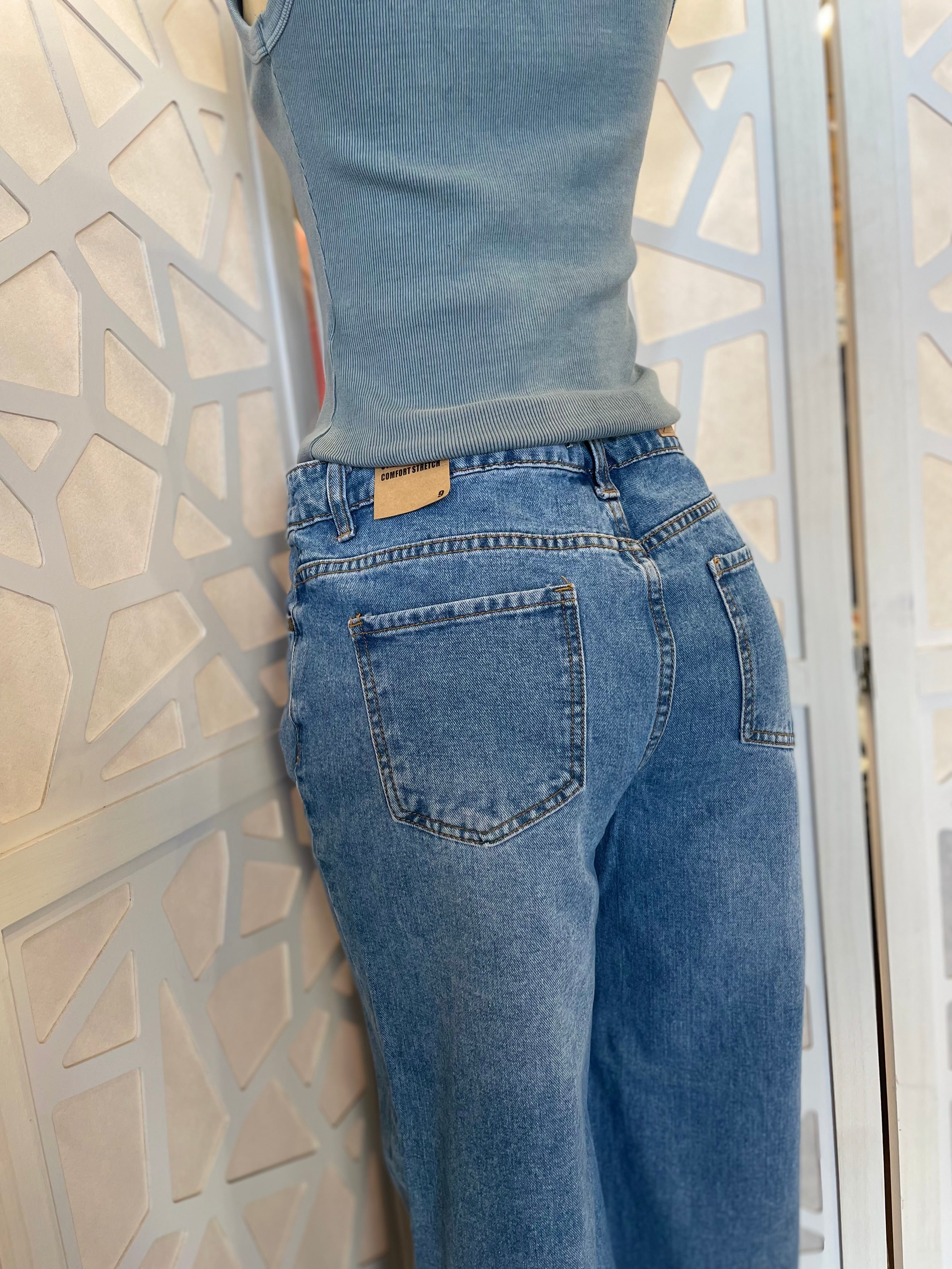 Blue Sammy Wide Leg Jeans