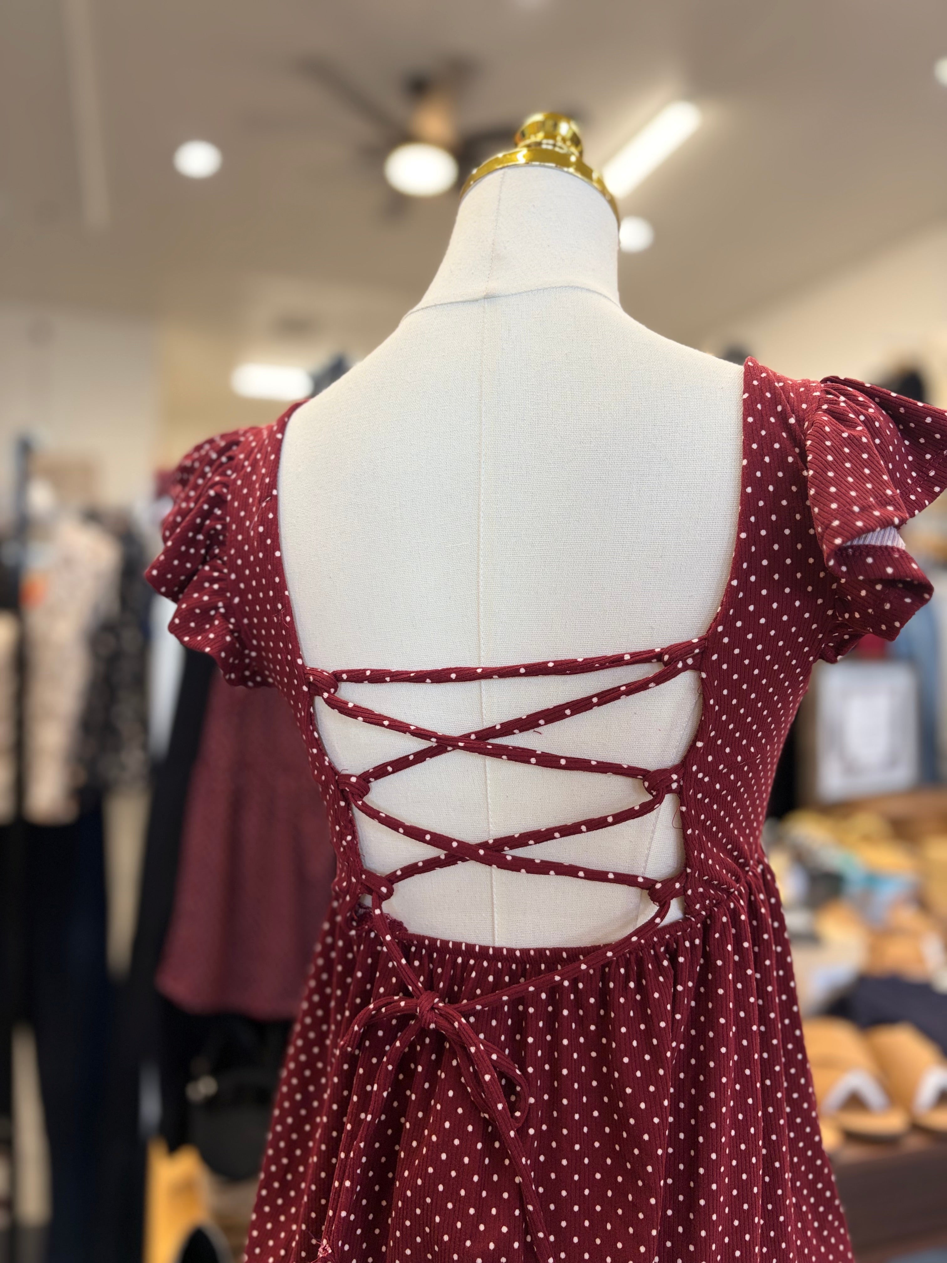 Dark Red Top with Back detail