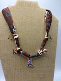 Brown Western Scarf Necklace