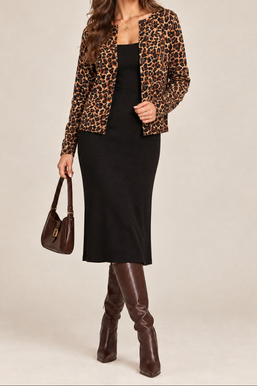 Leopard Print Cardigan