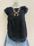 Floral Lace Flutter Sleeve Top