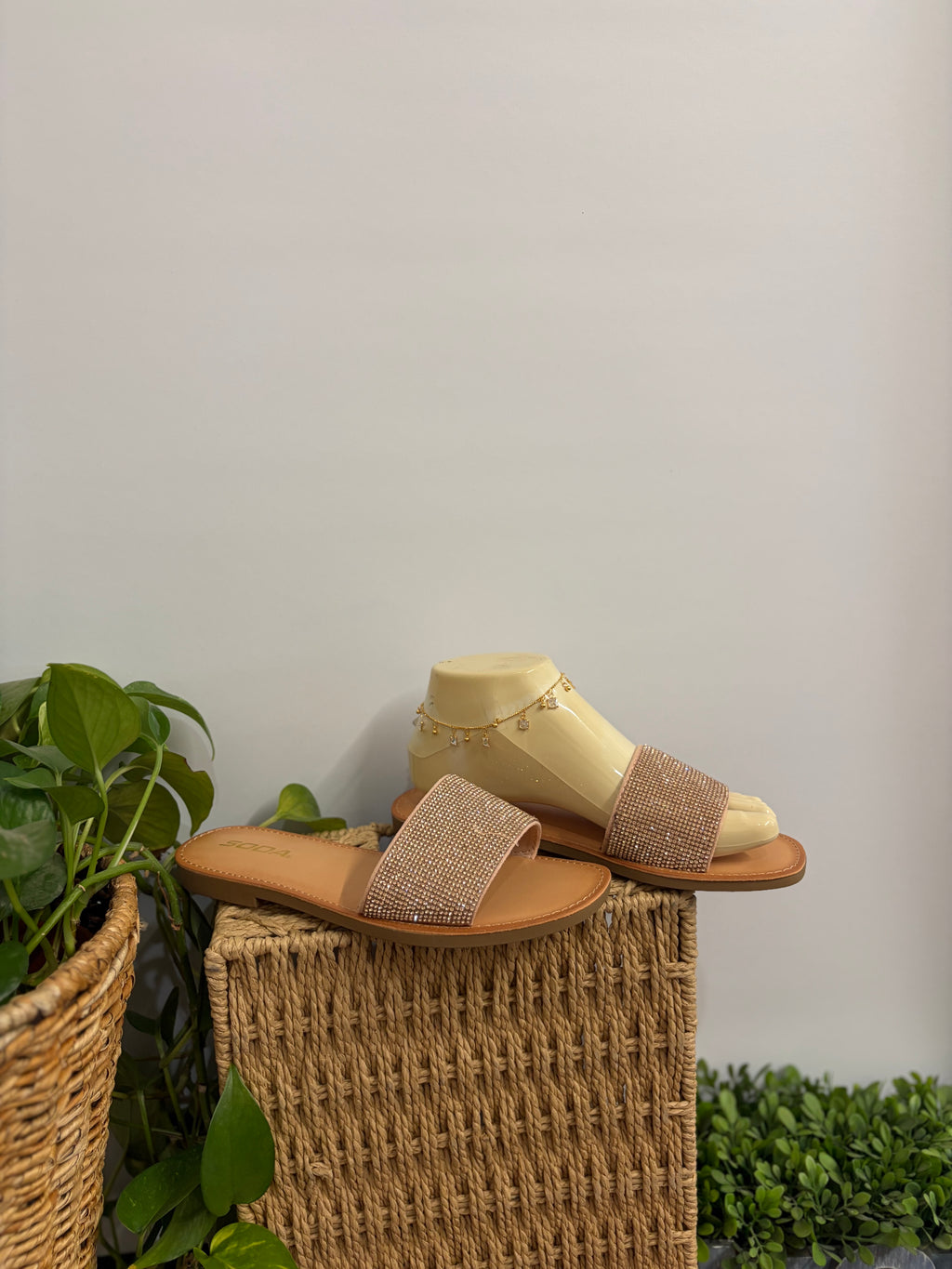 Rose Gold Stone Sandal