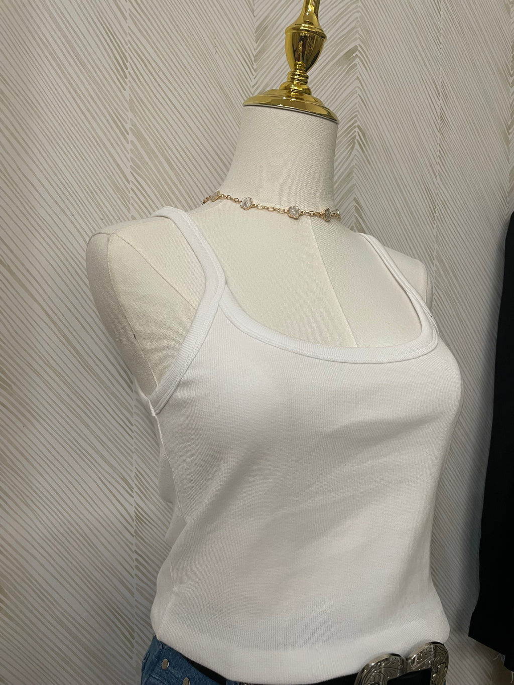 White Basic Tank Top