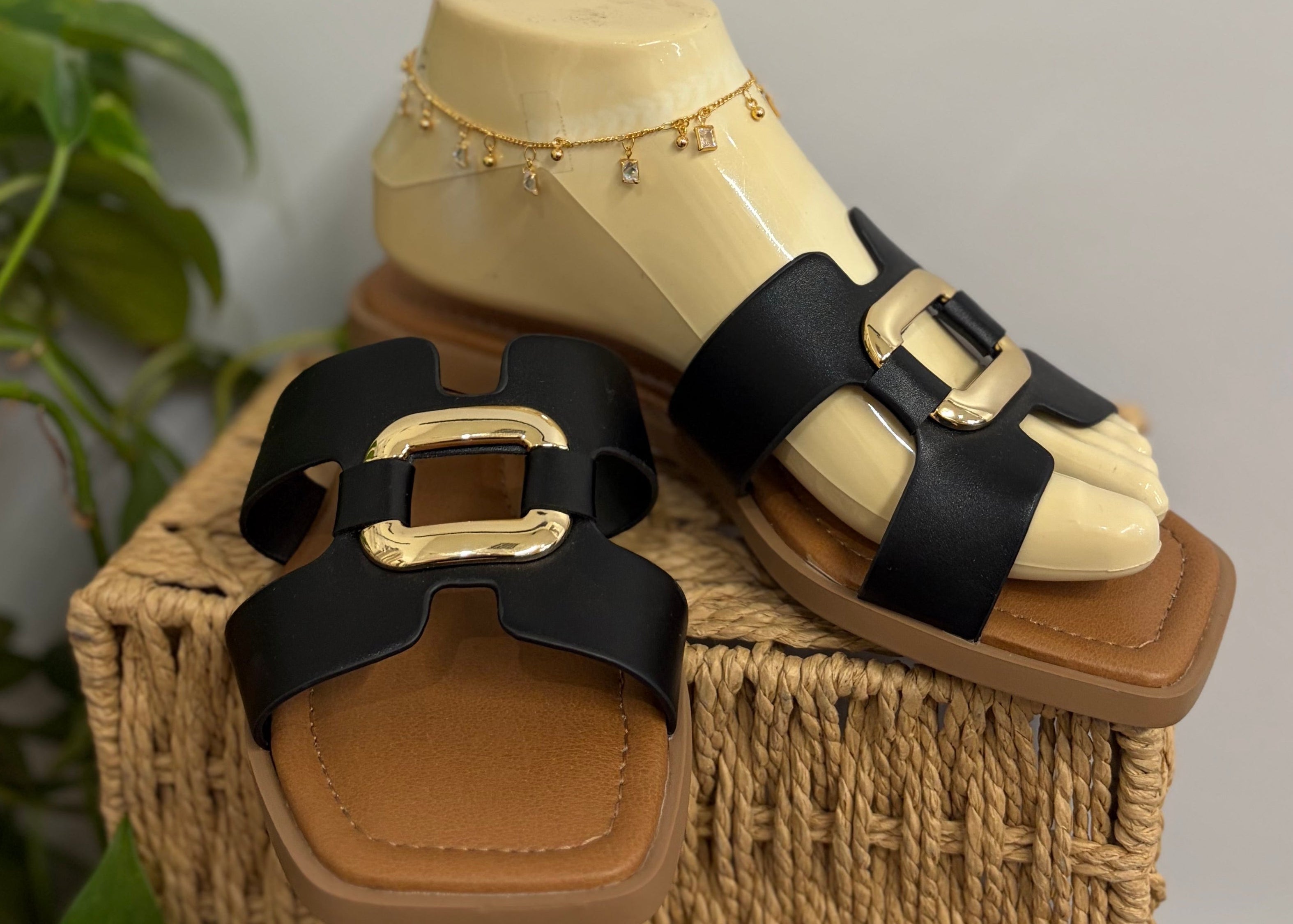 gold buckle Sandal