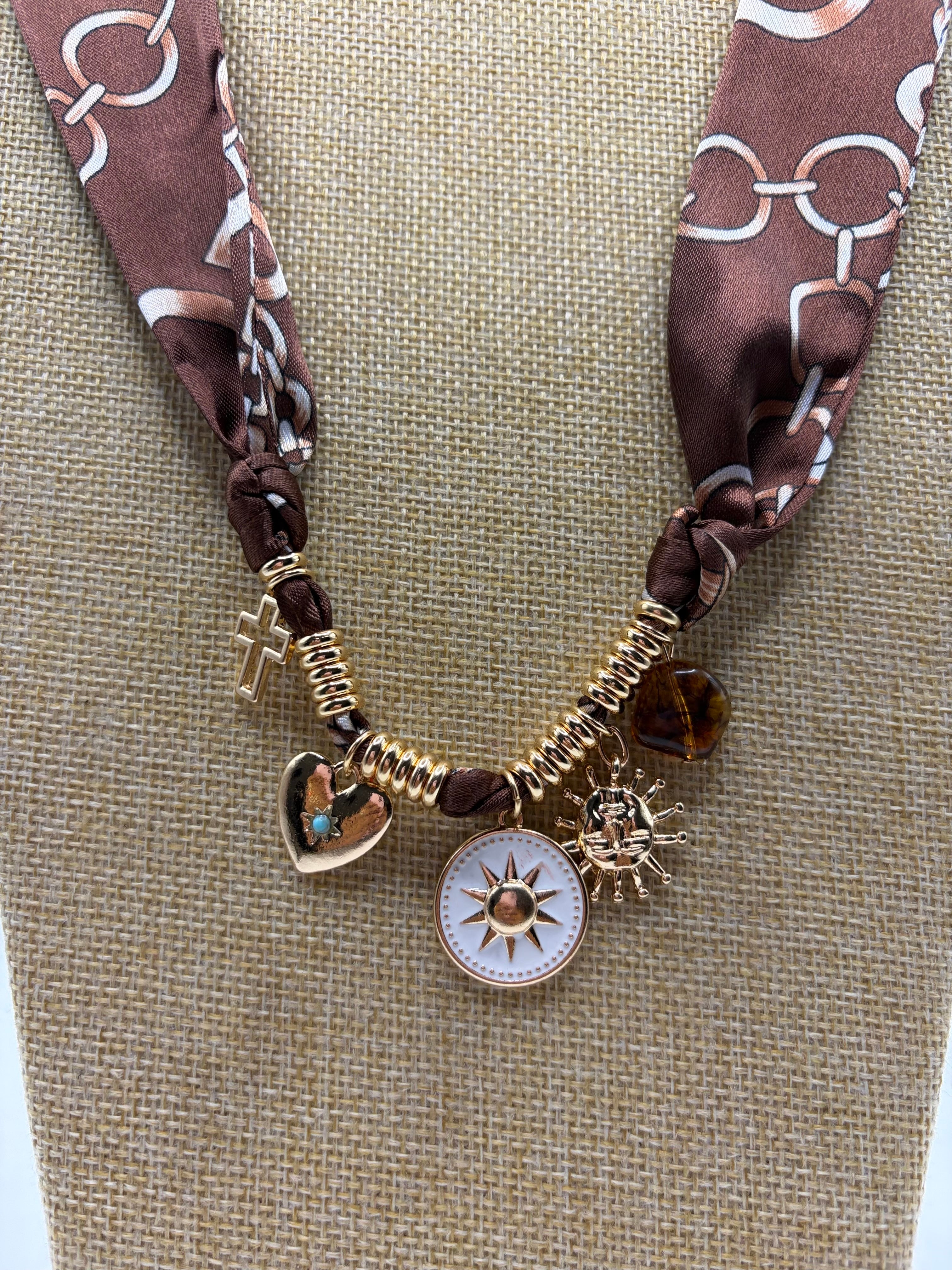 Brown Scarf Necklace