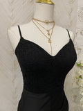 Midi dress with stretch fabric glitter top