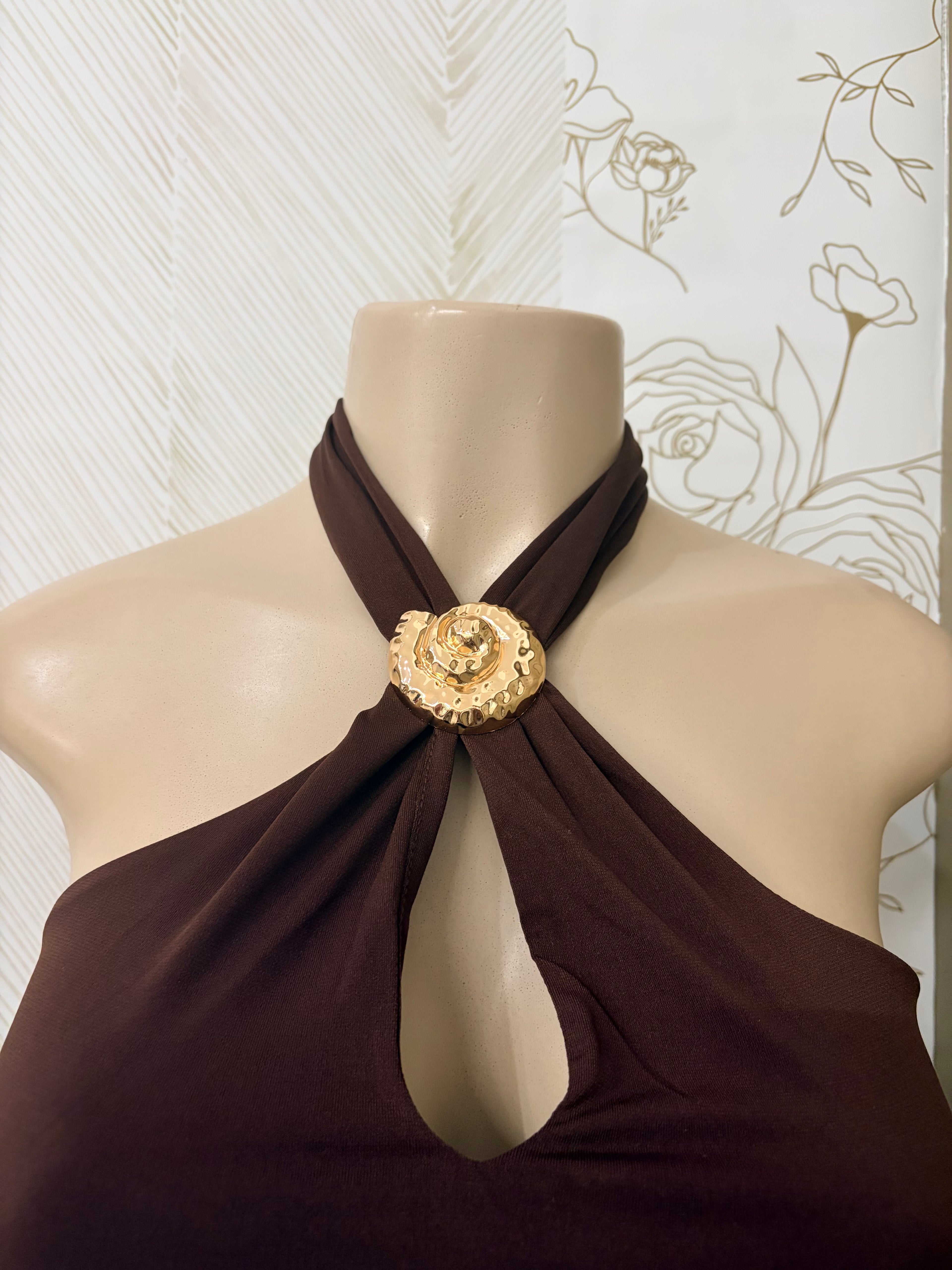 Brown Halter Top