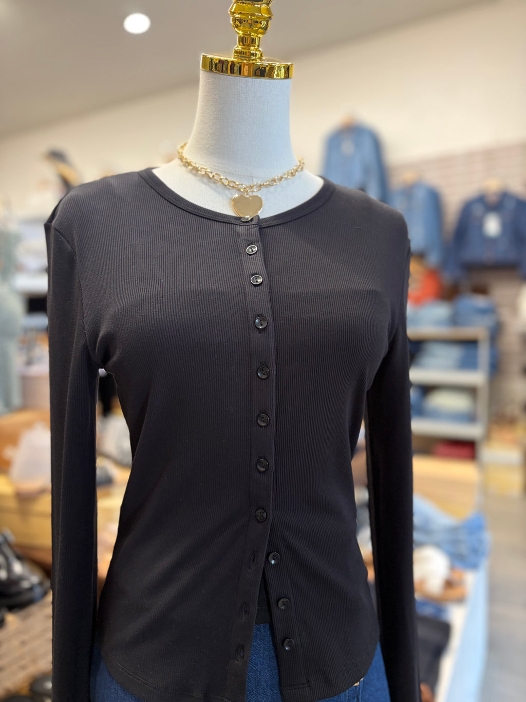 Black Button Up Long Sleeve