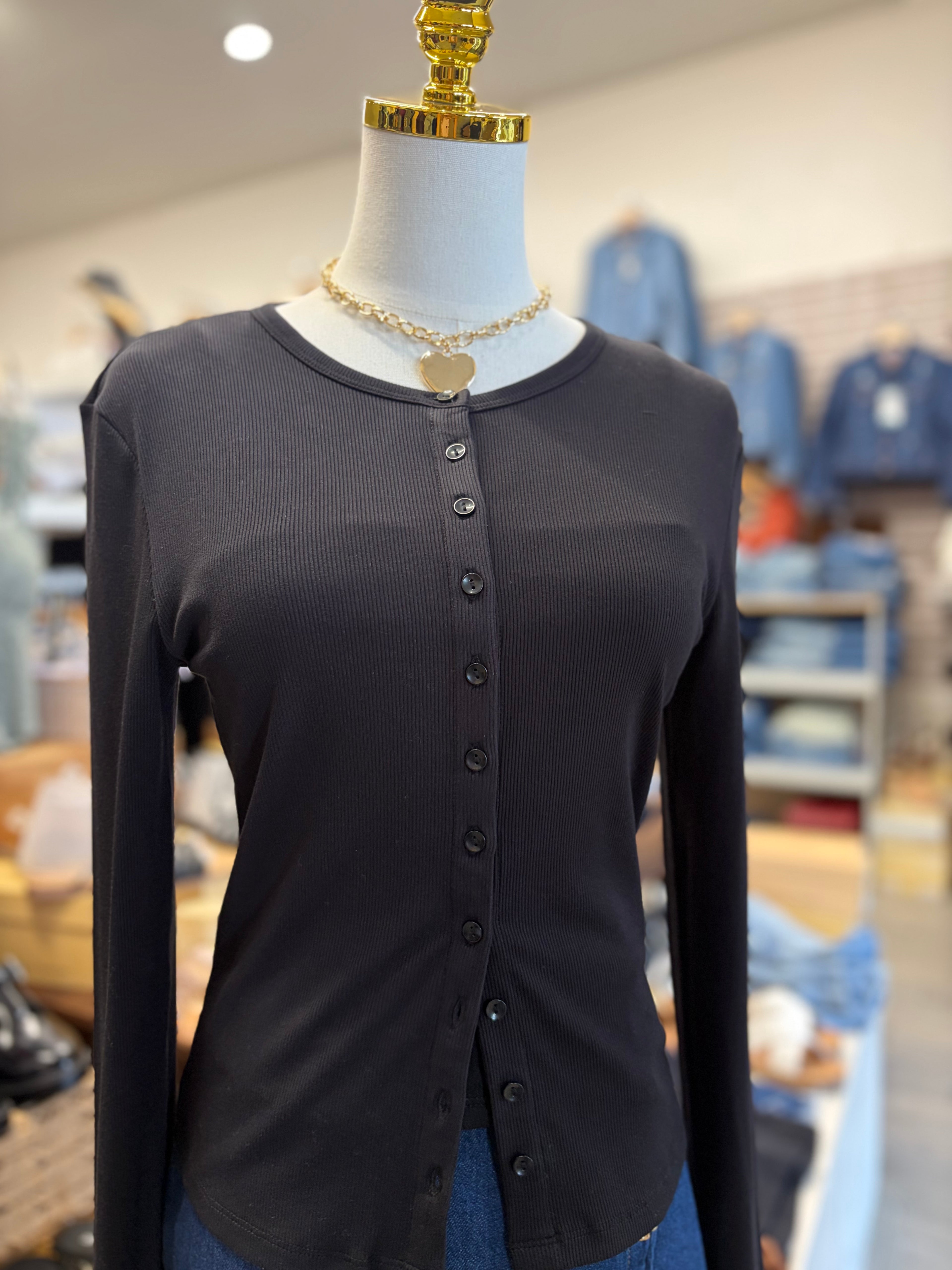 Black Button Up Long Sleeve