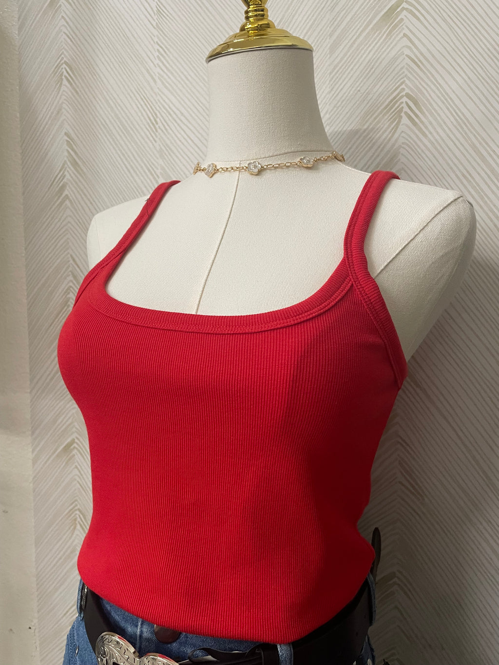 Red Basic Tank Top