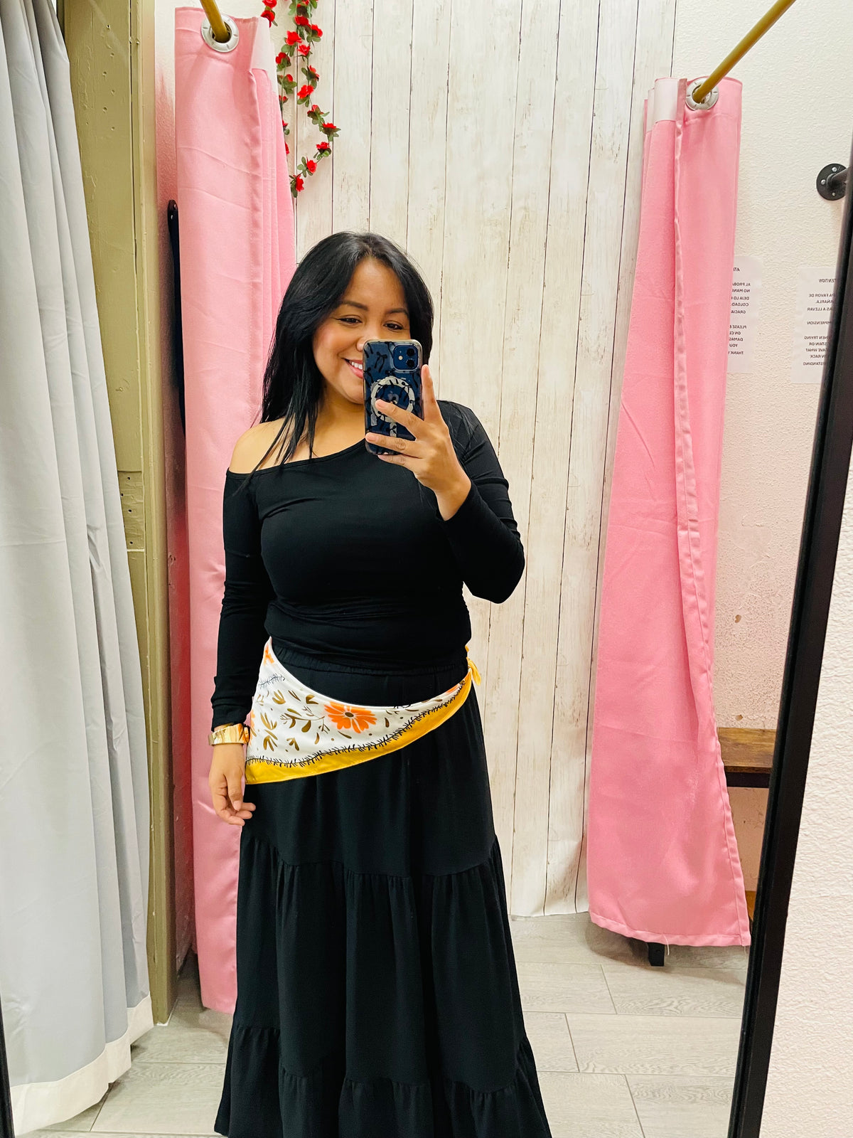 Blk Ruched Off shoulder long sleeve