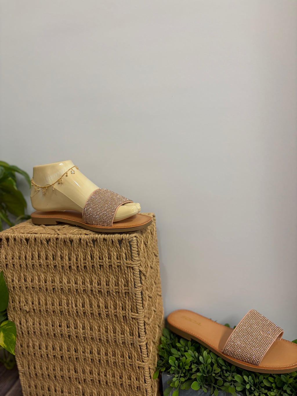 Rose Gold Stone Sandal
