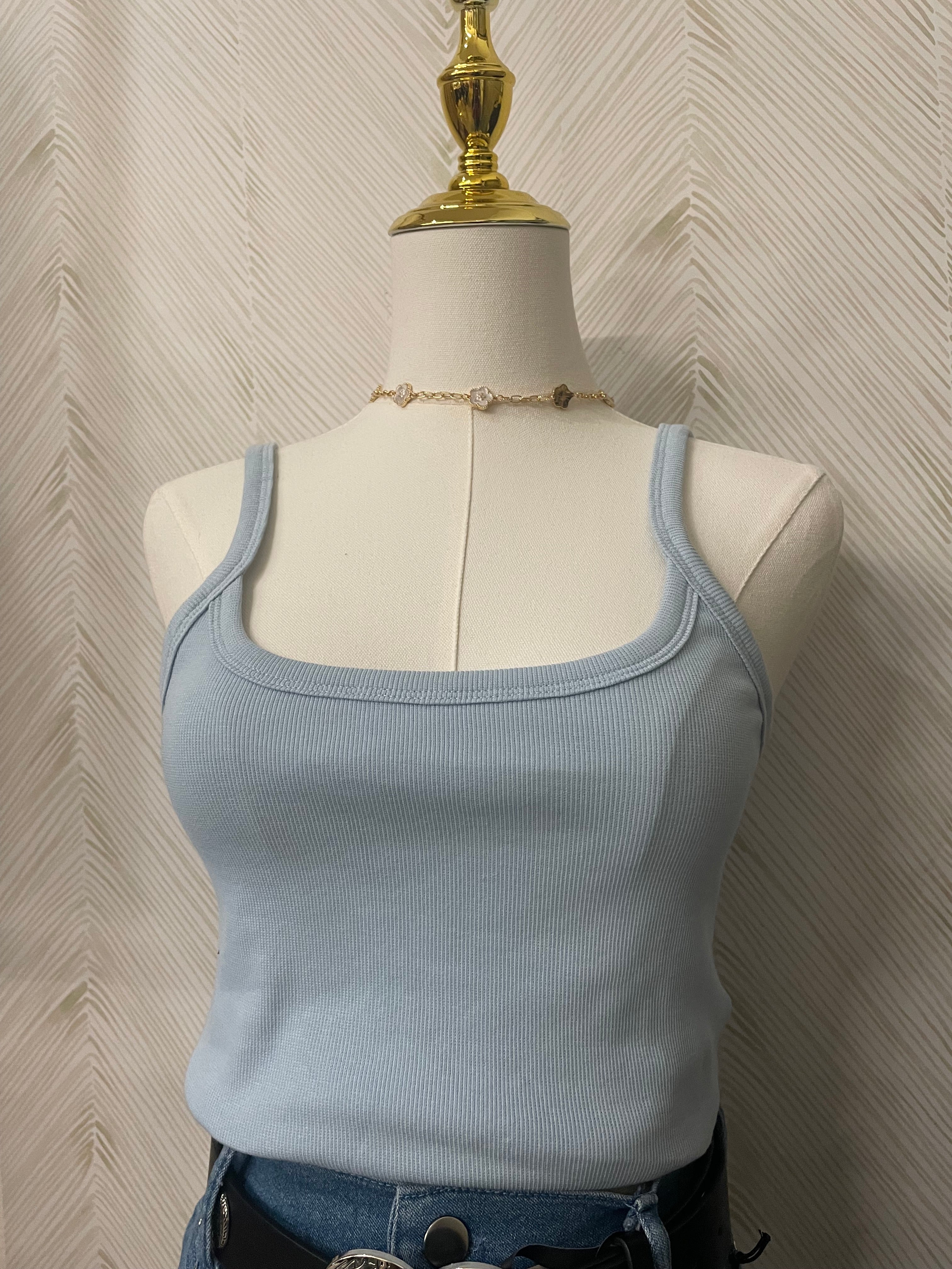 Blue Basic Tank Top