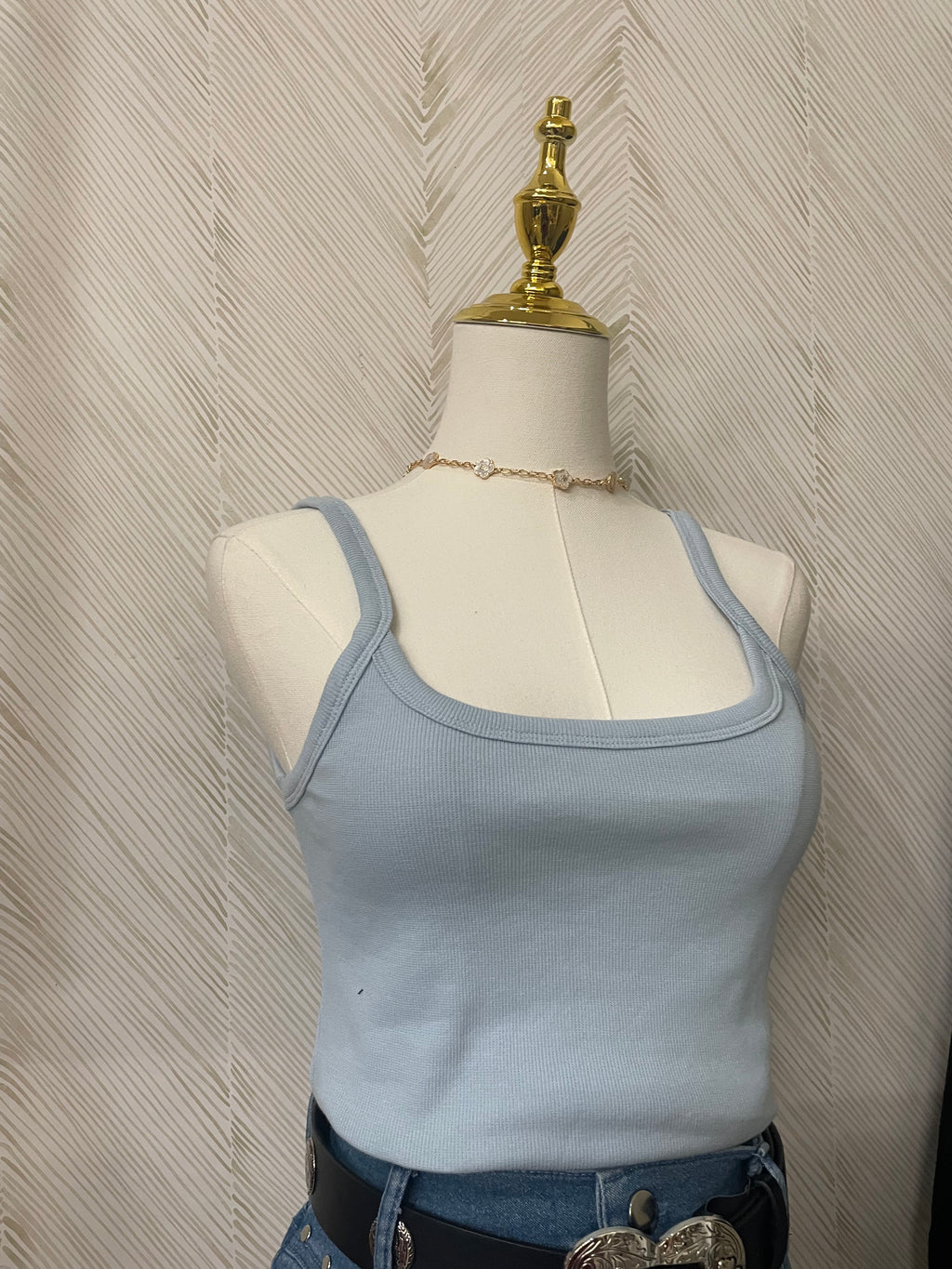 Blue Basic Tank Top