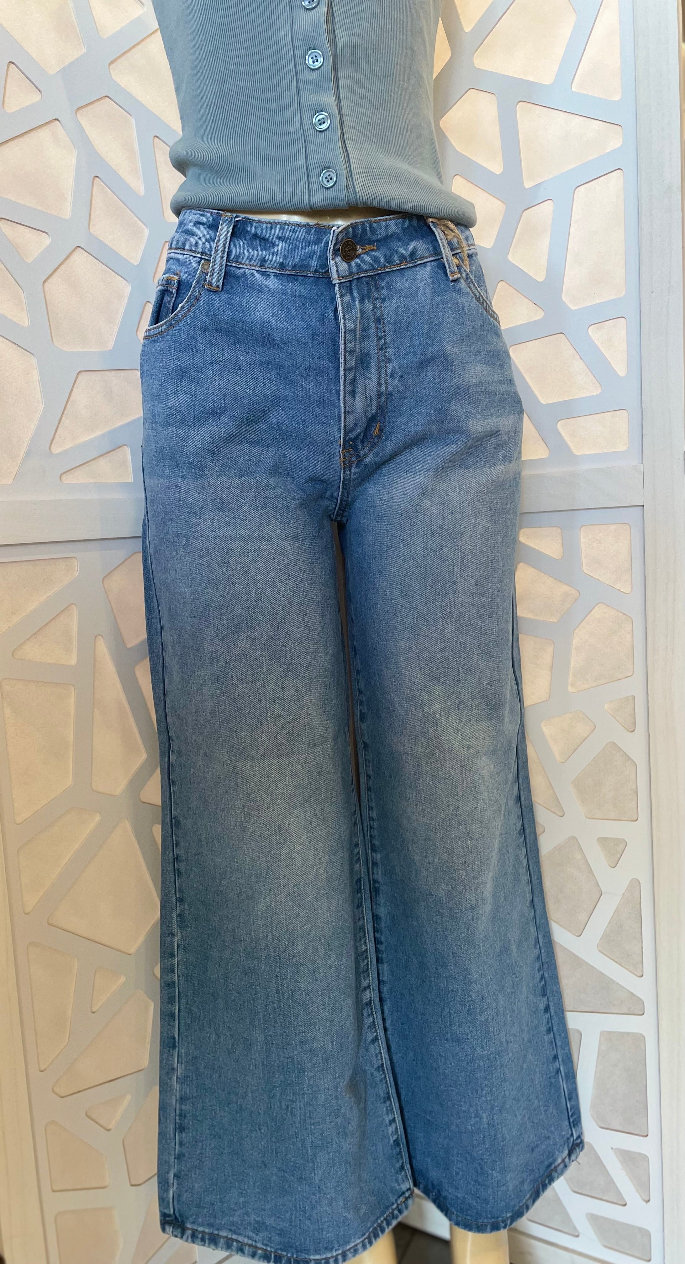 Blue Sammy Wide Leg Jeans