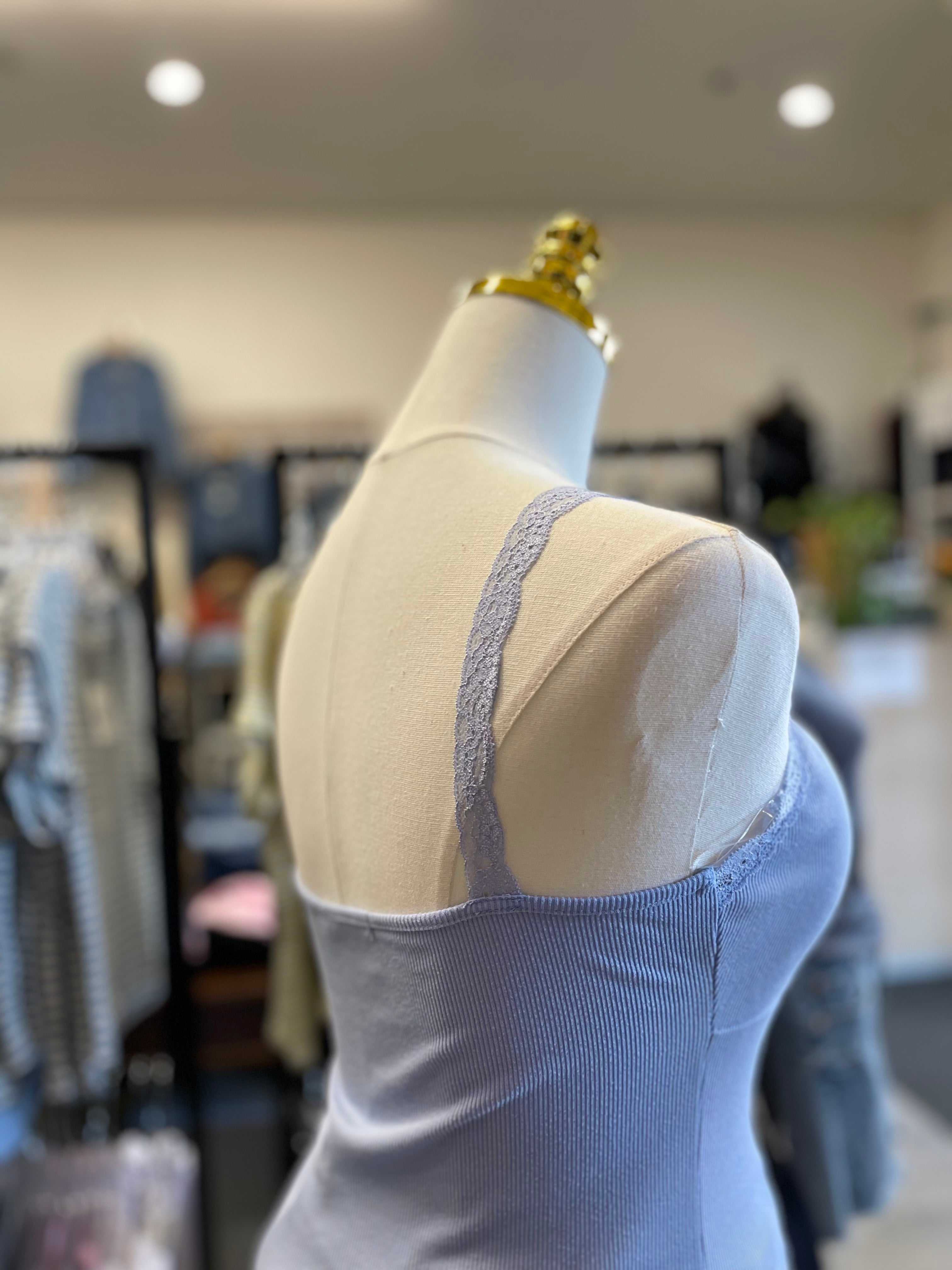 Frosting Blue Lace Detail Cami