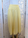 Butter Yellow Midi Skirt W/Pleat Detail