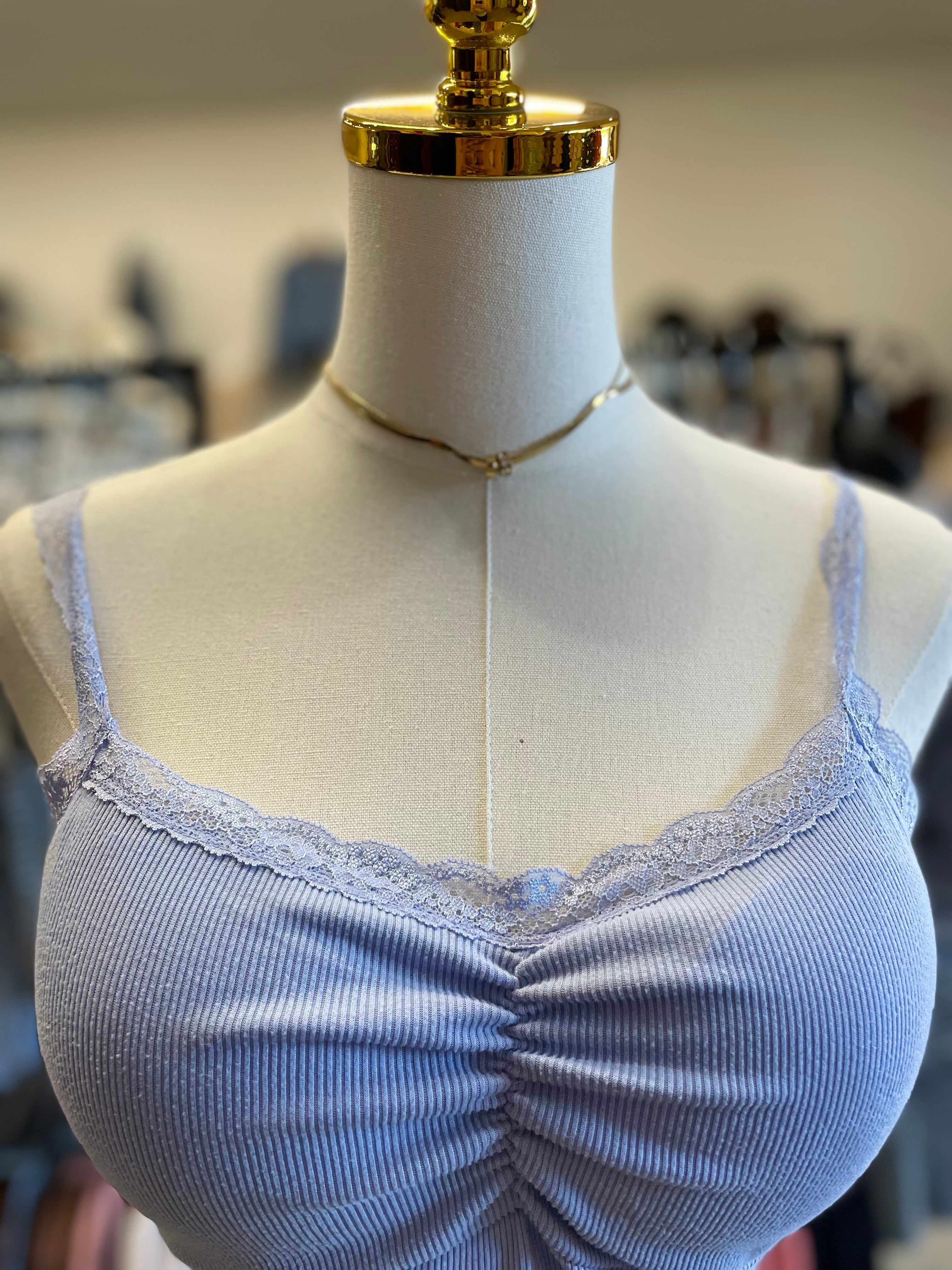 Frosting Blue Lace Detail Cami