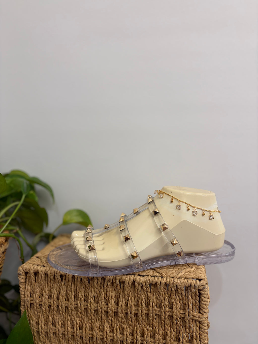 Clear Jewel detail Sandal