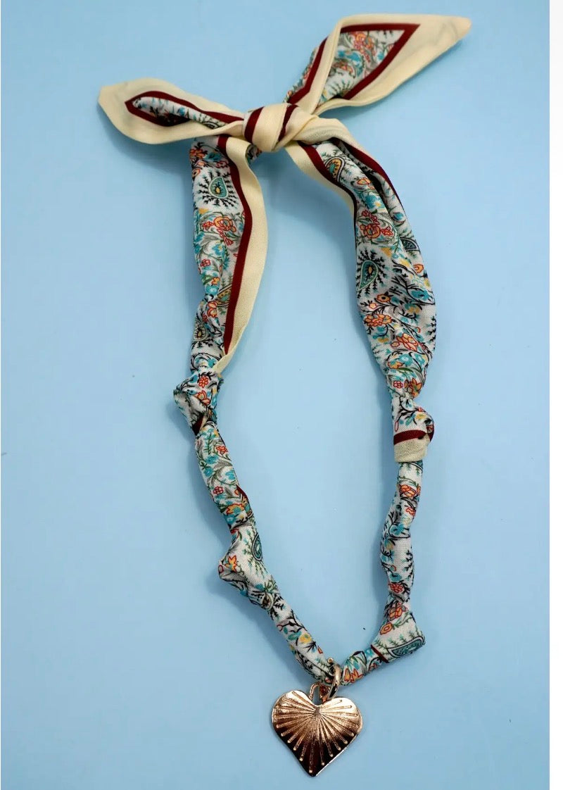 Scarf charm necklace