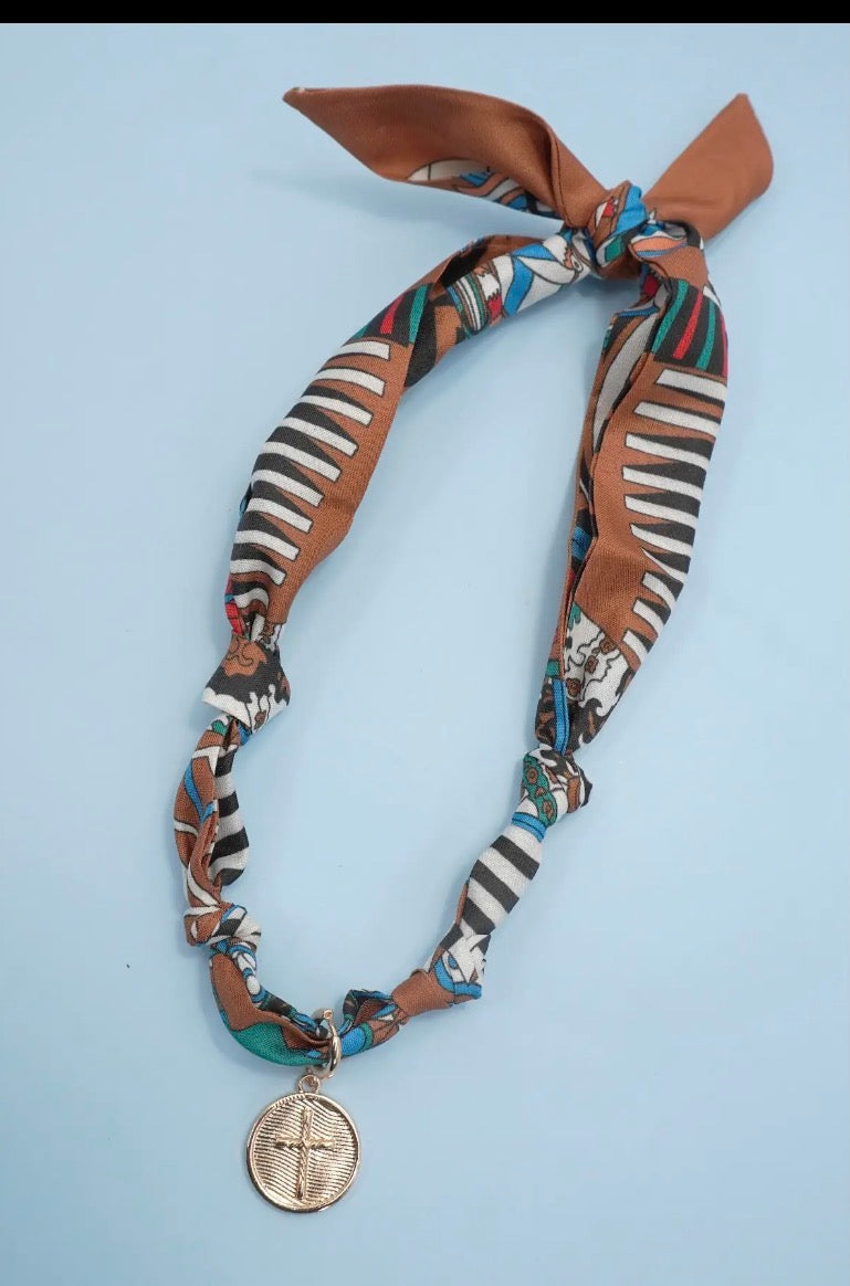 Scarf charm necklace