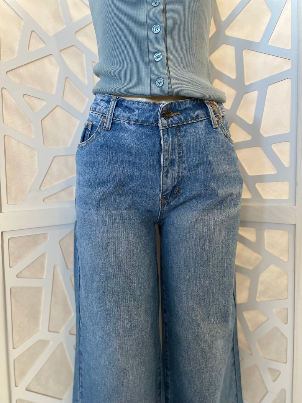 Blue Sammy Wide Leg Jeans