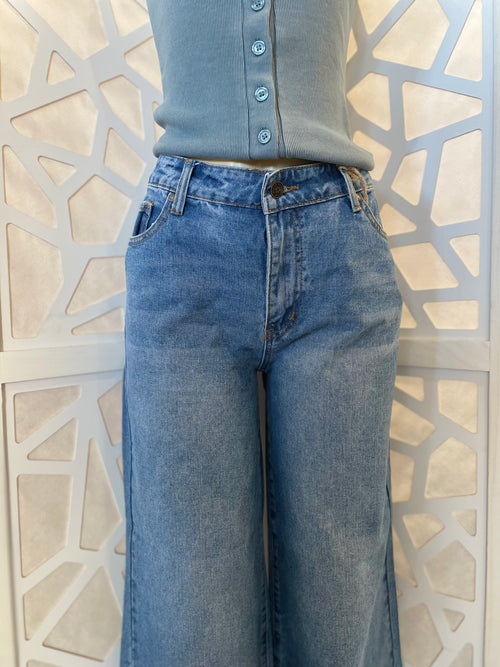 Blue Sammy Wide Leg Jeans