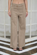 Front steam wide leg Denim Pants