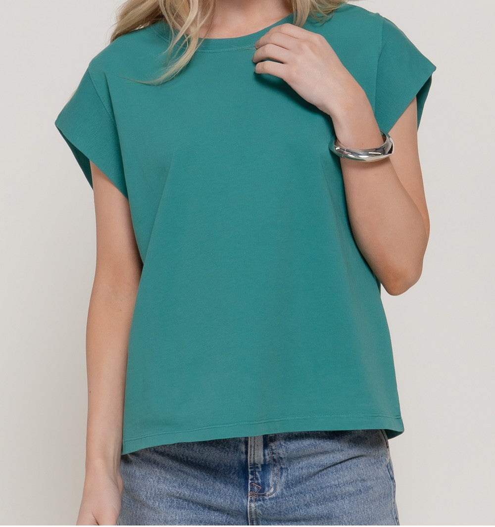 SLEEVELESS GARMENT DYE T-SHIRT